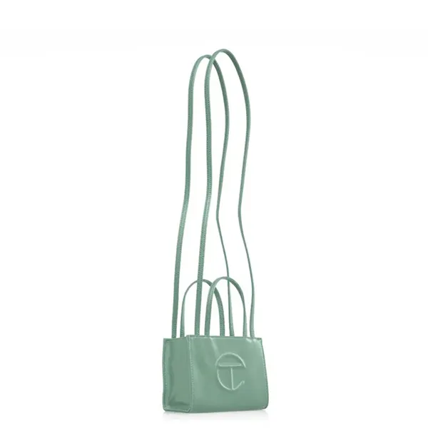Túi Xách Tay Nữ Telfar Shopping Tote Faux Leather Small Màu Xanh Green