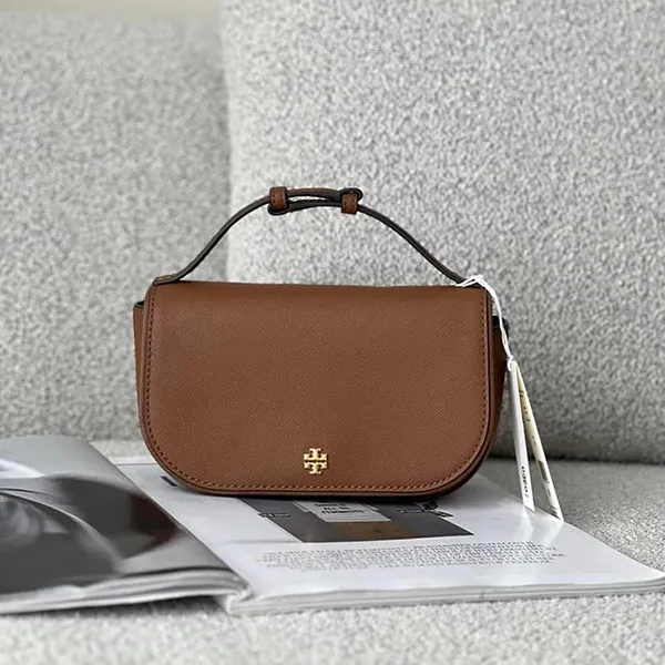 Túi Xách Tay Nữ Tory Burch Emerson Top Handle Crossbody Màu Nâu - Túi xách - Vua Hàng Hiệu