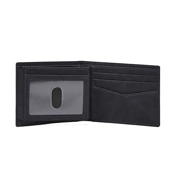 Ví Da Nam Fossil Everett Everett Bifold With Flip ID ML4397406 Màu Đen - Túi xách - Vua Hàng Hiệu