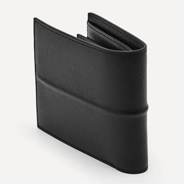 Ví Nam Pedro Embossed Leather Bi-Fold Wallet With Insert 15940238 Màu Đen