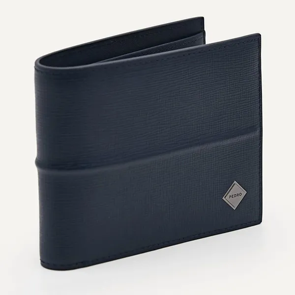 Ví Nam Pedro Embossed Leather Bi-Fold Wallet With Insert 15940238 Màu Xanh Navy - Túi xách - Vua Hàng Hiệu