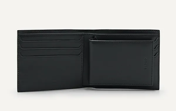Ví Nam Pedro Icon Leather Bi-Fold Wallet in Pixel Black PM4-16500073-2 Màu Đen