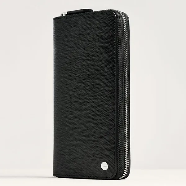 Ví Nam Pedro Oliver Embossed Leather Zip-Around Wallet 16500023 Màu Đen - Túi xách - Vua Hàng Hiệu