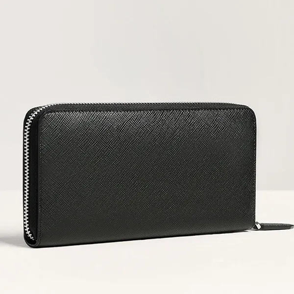 Ví Nam Pedro Oliver Embossed Leather Zip-Around Wallet 16500023 Màu Đen - Túi xách - Vua Hàng Hiệu