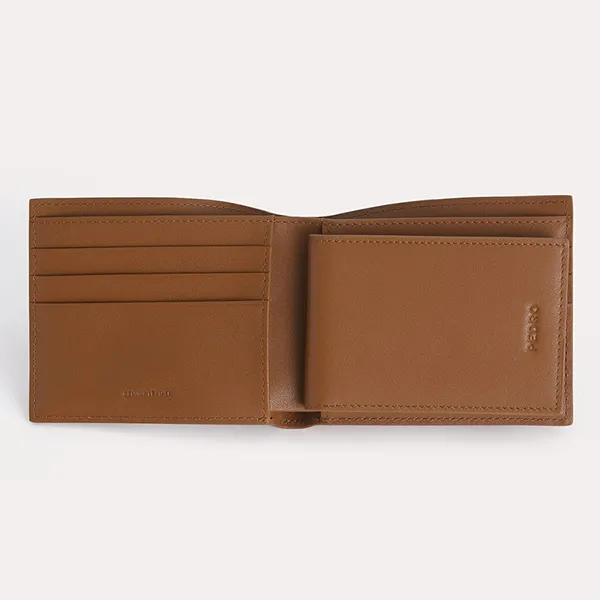 Ví Nam Pedro Textured Leather Bi-Fold Wallet with Insert – Cognac 15940204 Màu Nâu