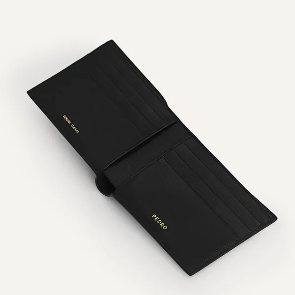 Ví Nam Pedro Textured Leather Wallet with Insert (RFID) – Black PM4-16500058 Màu Đen