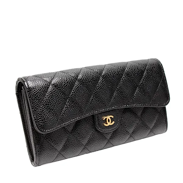 Ví Nữ Chanel Classic Flap Long Wallet Caviar Màu Đen - Túi xách - Vua Hàng Hiệu