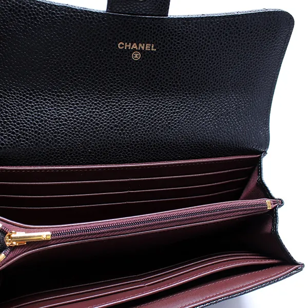 Ví Nữ Chanel Classic Flap Long Wallet Caviar Màu Đen - Túi xách - Vua Hàng Hiệu