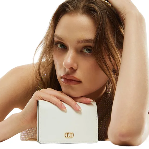 Ví Nữ Lyn Colorist Zip Short Wallets LL23FWS018 Màu Trắng