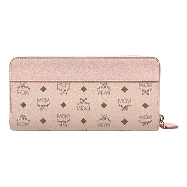 Ví Nữ MCM Leather Wallet Màu Hồng