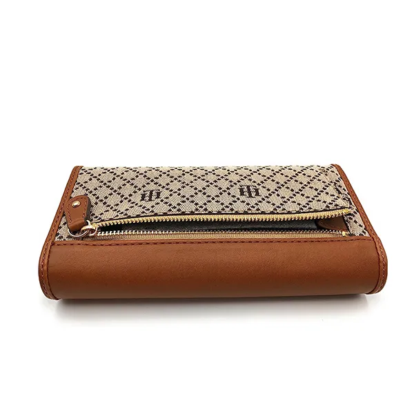 Ví Nữ Tommy Hilfiger TH Logo Signature Wallet - Brown Màu Nâu - Túi xách - Vua Hàng Hiệu
