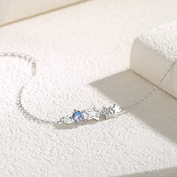 Vòng Đeo Tay Nữ Lili Jewelry CZ Hình Ngôi Sao 5 Cánh LILI_532223 Màu Bạc - Trang sức - Vua Hàng Hiệu