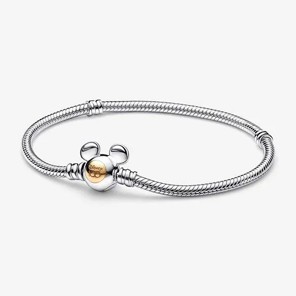 Vòng Đeo Tay Nữ Pandora 592514C00-18 Disney 100th Anniversary Moments Snake Chain Bracelet Màu Bạc Size 18 - Trang sức - Vua Hàng Hiệu