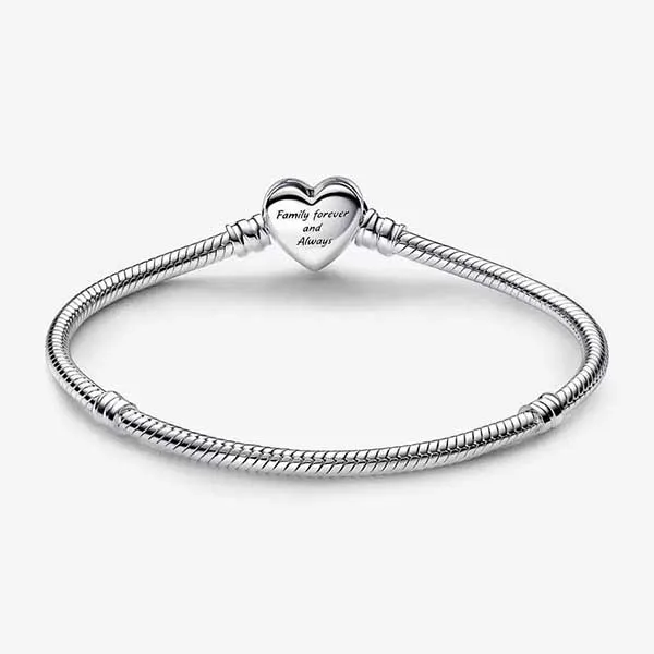 Vòng Đeo Tay Nữ Pandora Moments Sparkling Infinity Heart Clasp Snake Chain Bracelet 592645C01 Màu Bạc Size 18 - Trang sức - Vua Hàng Hiệu