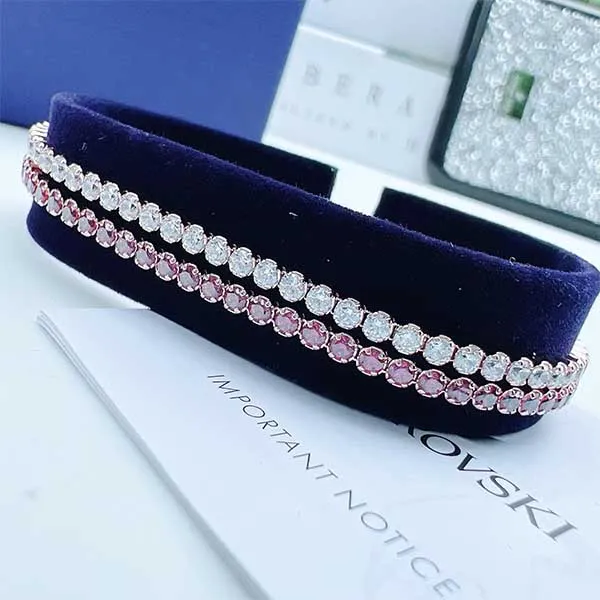 Vòng Đeo Tay Nữ Swarovski Subtle Bracelet Red, Rose Gold-Tone Plated 5646866 Phối Màu