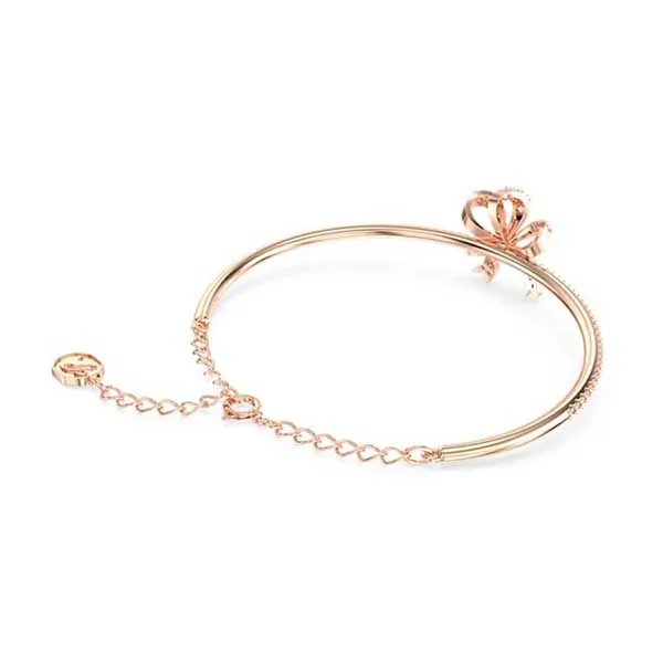 Vòng Đeo Tay Nữ Swarovski Volta Bangle Bow, White, Rose Gold-Tone Plated 5647565 Màu Vàng Hồng