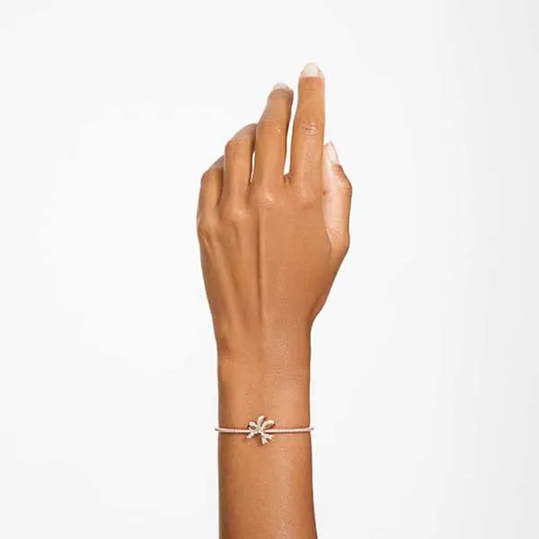 Vòng Đeo Tay Nữ Swarovski Volta Bangle Bow, White, Rose Gold-Tone Plated 5647565 Màu Vàng Hồng