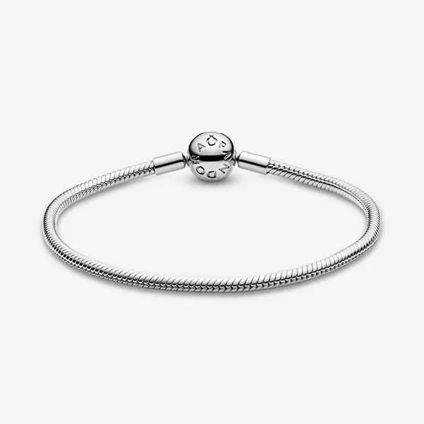 Vòng Đeo Tay Pandora Moments Snake Chain Bracelet 590728 Màu Bạc Size 17