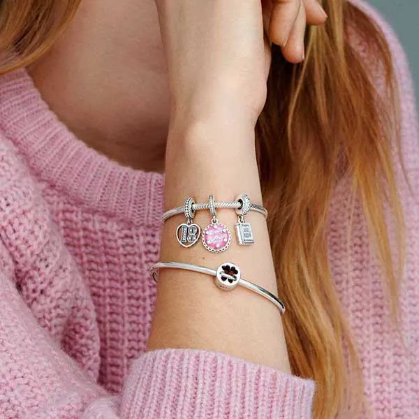 Vòng Đeo Tay Pandora Moments Snake Chain Bracelet 590728 Màu Bạc Size 17