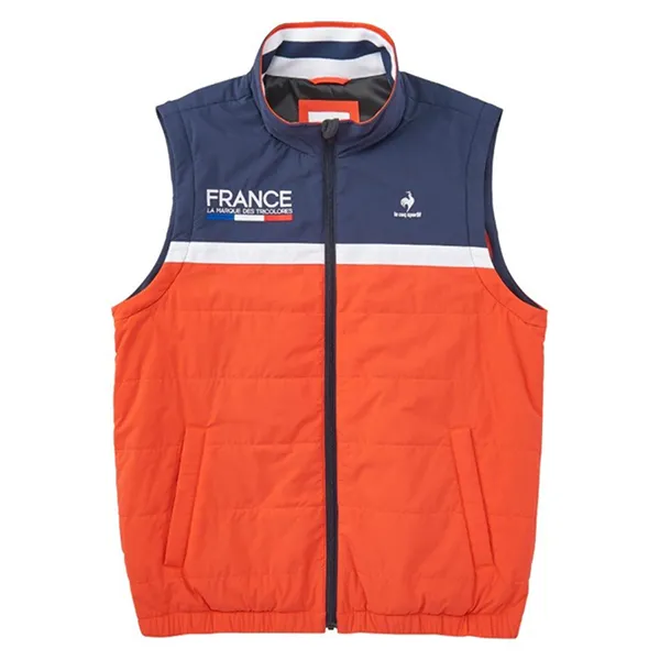 Áo Khoác Nam Le Coq Sportif Golf Jacket QGMUJK05 Màu Cam/Navy
