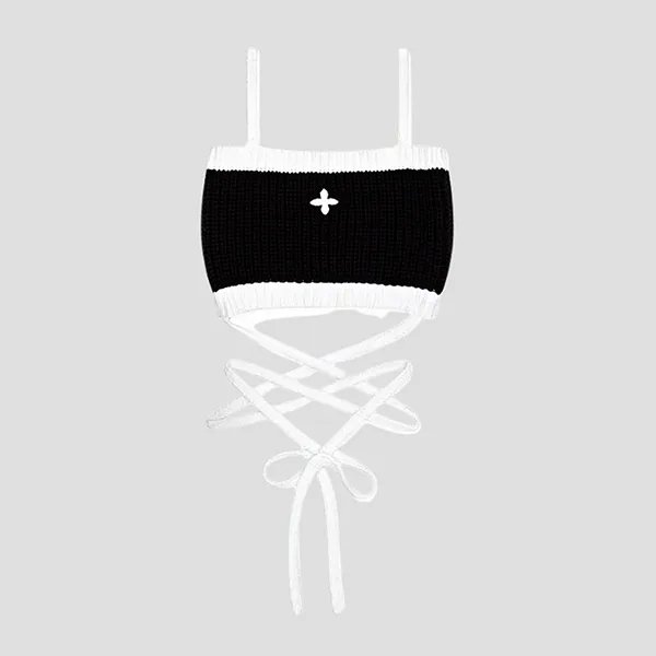 Áo Ngực Nữ SMFK Tank Top Black Knitted With Vintage Logo UTK05B Màu Đen - Thời trang - Vua Hàng Hiệu