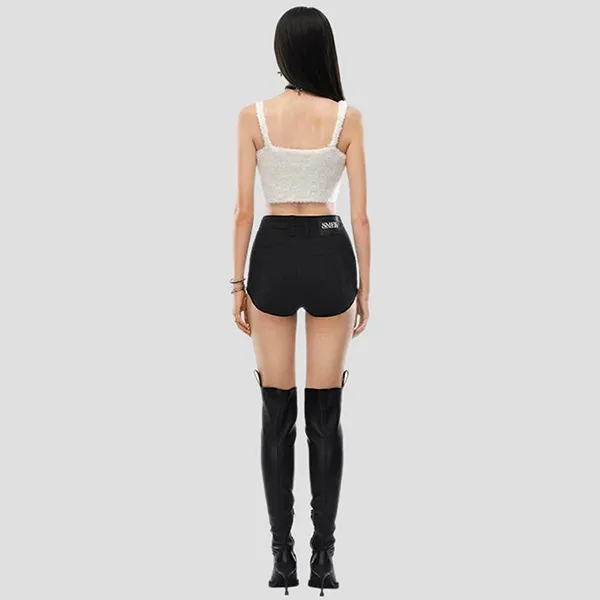 Áo Ngực Nữ SMFK Tank Top White Knitted With Vintage Logo UTK03W Màu Trắng - Thời trang - Vua Hàng Hiệu