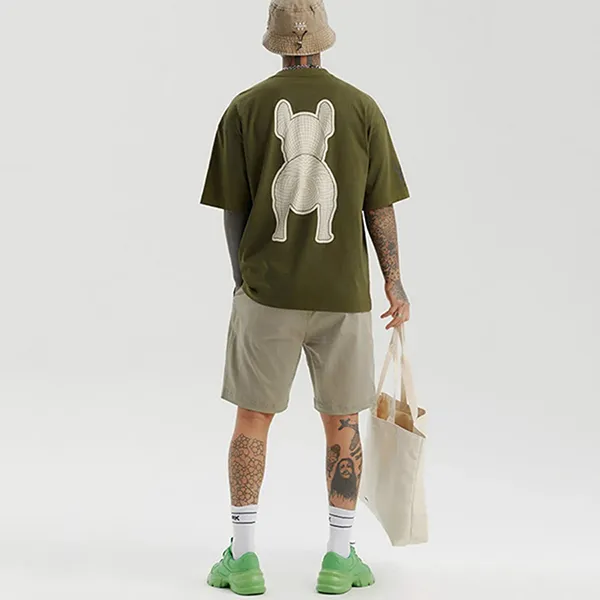 Áo Phông LifeWork Silket Racket Green Short - Tshirt LW215TS982 Màu Xanh Rêu Size M
