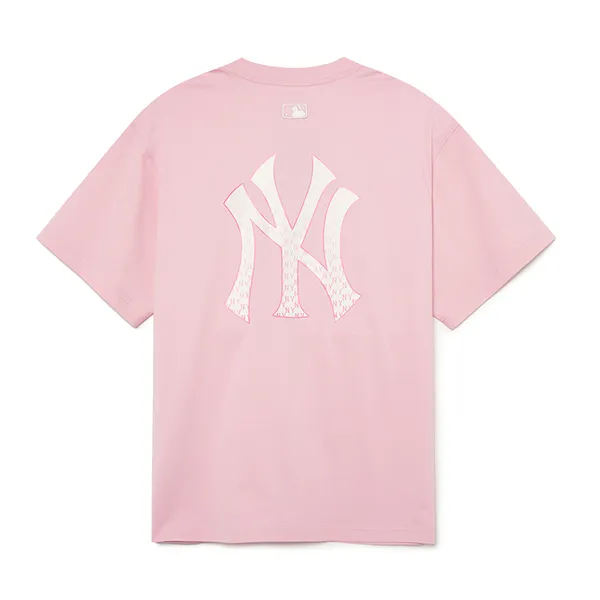Áo Phông MLB Monogram Big Lux New York Yankees Tshirt 3ATSM0334-50PKL Màu Hồng Size M - Thời trang - Vua Hàng Hiệu