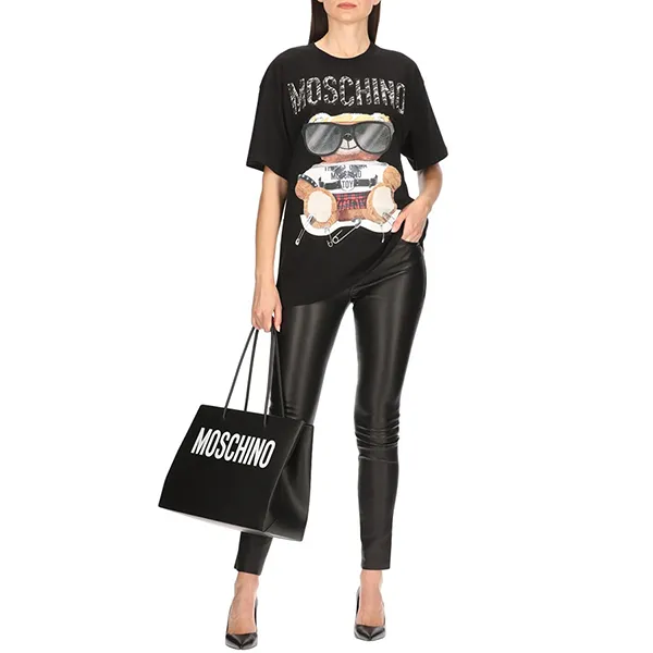 Áo Phông Moschino Mixed Teddy Bear T-Shirt V070255403555 Màu Đen Size XXS - Thời trang - Vua Hàng Hiệu