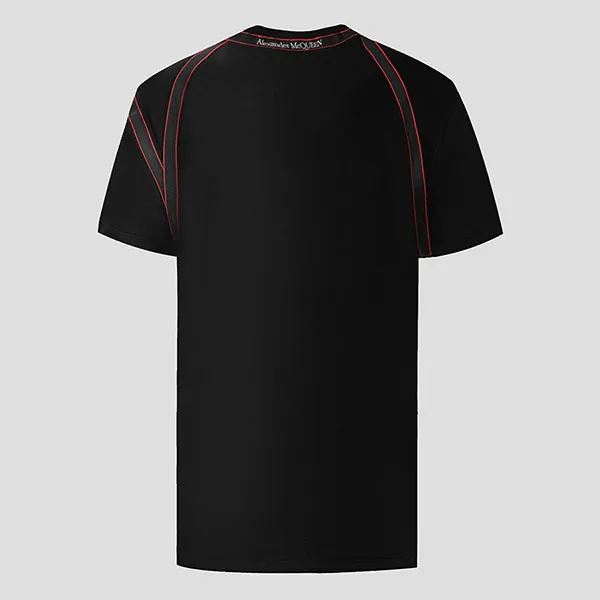 Áo Phông Nam Alexander McQueen Black With Logo Tape Harness Tshirt 659607/QUX061000 Màu Đen