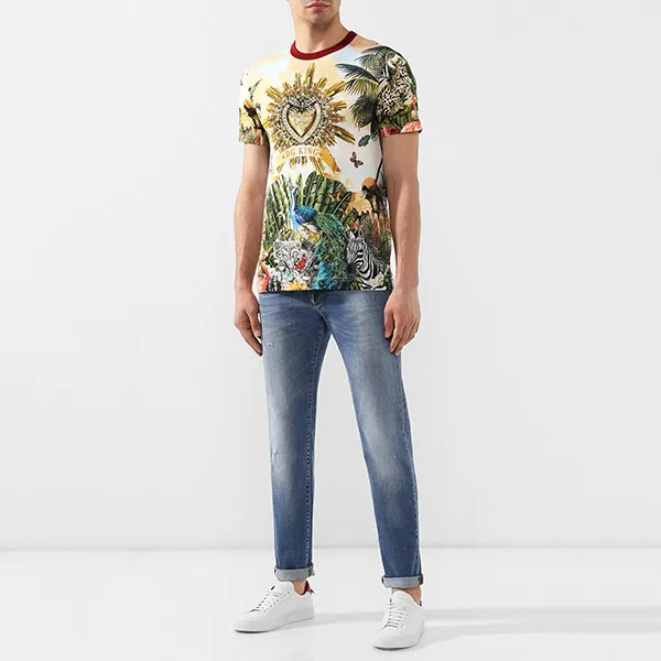 Áo Phông Nam Dolce & Gabbana D&G T-Shirt G8KBATHH7YP Phối Màu Size 46 - Thời trang - Vua Hàng Hiệu