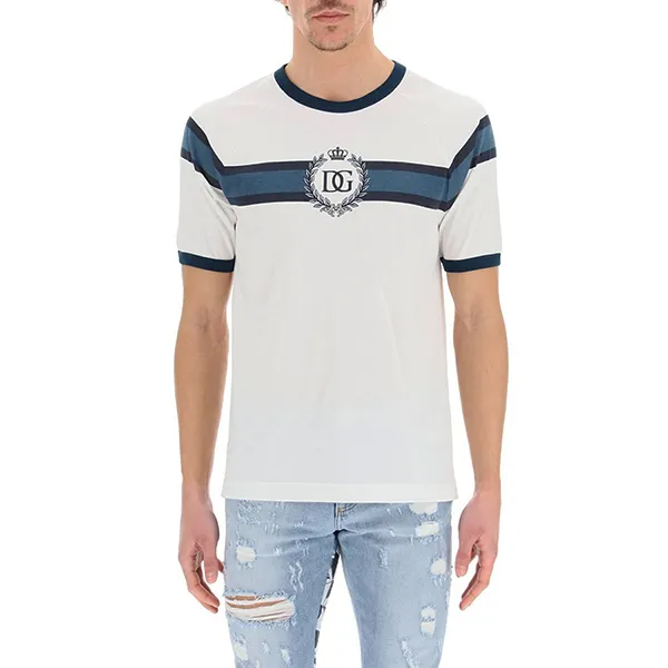 Áo Phông Nam Dolce & Gabbana D&G T-Shirt G8LW4TFI70BHA2BT Màu Trắng Size 46