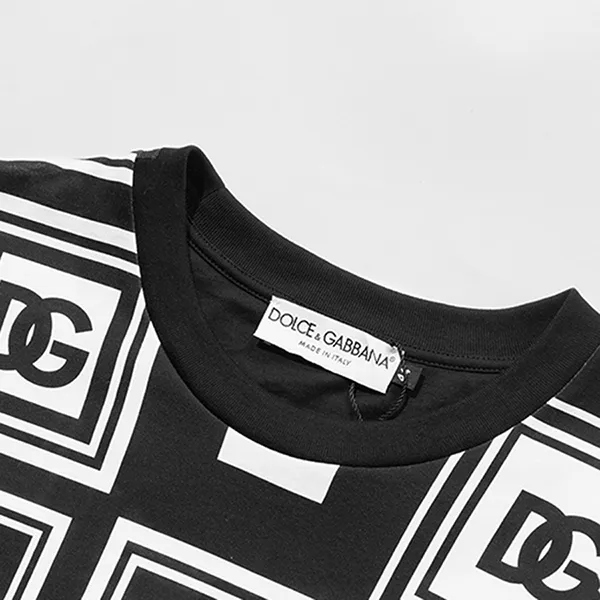 Áo Phông Nam Dolce & Gabbana D&G T-Shirt G8PD7TG7I7W Màu Đen Trắng Size 44 - Thời trang - Vua Hàng Hiệu