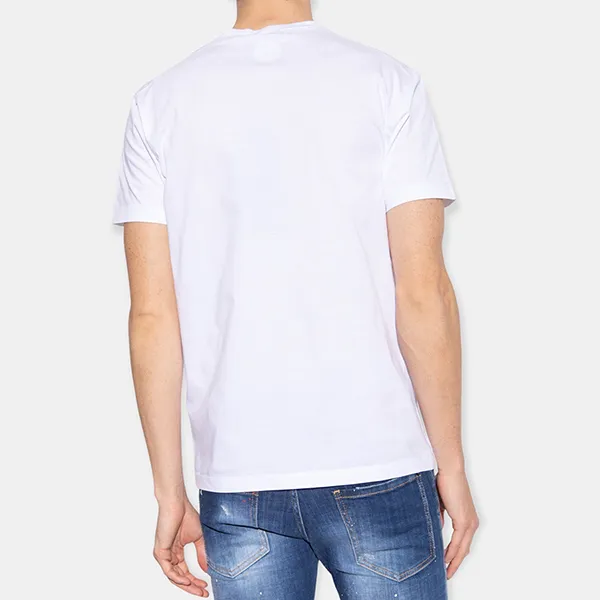 Áo Phông Nam Dsquared2 Cool Fit T-Shirt S74GD1152S23009100 Màu Trắng Size S
