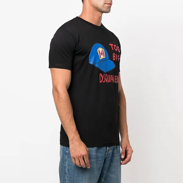 Áo Phông Nam Dsquared2 Coton T-Shirt S71GD1185S23009 Màu Đen Size S - Thời trang - Vua Hàng Hiệu