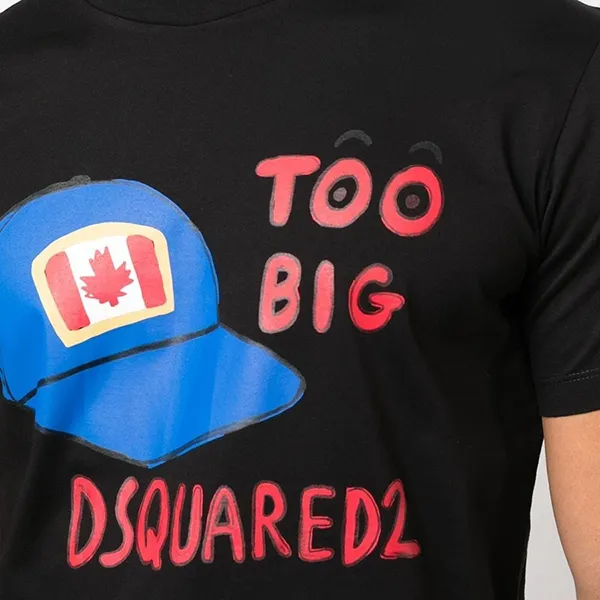 Áo Phông Nam Dsquared2 Coton T-Shirt S71GD1185S23009 Màu Đen Size S - Thời trang - Vua Hàng Hiệu