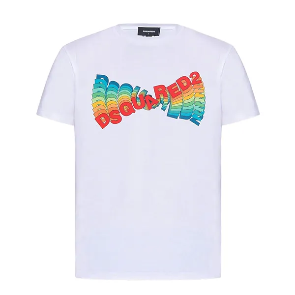 Áo Phông Nam Dsquared2 Regular Fit T-Shirt S74GD1190S23009100 Màu Trắng Size M