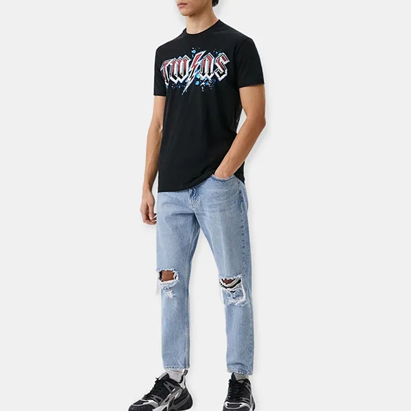Áo Phông Nam Dsquared2 Twins World Tour T-Shirt S79GC0008S22427900 Màu Đen Size 44 - Thời trang - Vua Hàng Hiệu
