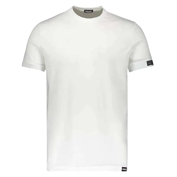 Áo Phông Nam Dsquared2 White With Logo Printed Tshirt D9M3S4530100 Màu Trắng