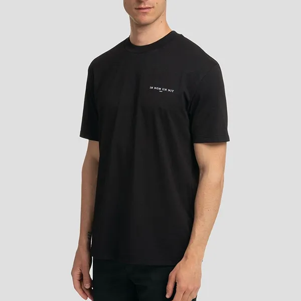 Áo Phông Nam Ih Nom Uh Nit Black With Mask Logo Printed Tshirt NUS23231 009 Màu Đen - Thời trang - Vua Hàng Hiệu