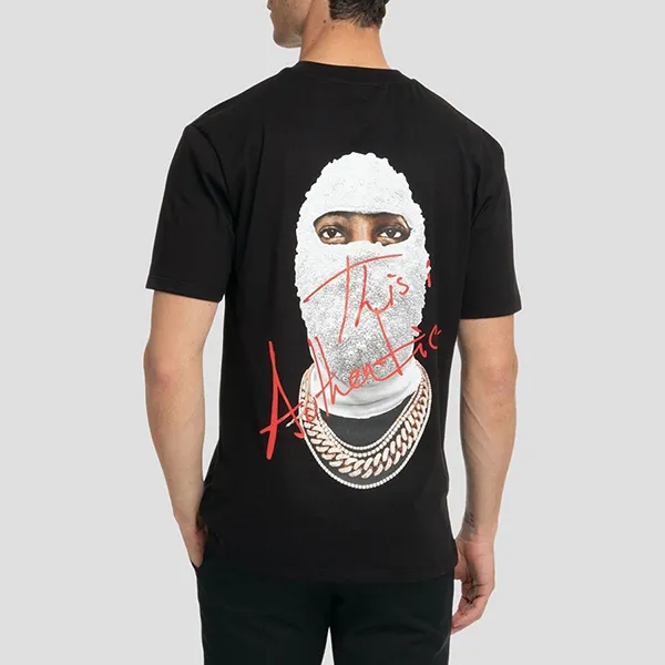 Áo Phông Nam Ih Nom Uh Nit Black With Mask Logo Printed Tshirt NUS23231 009 Màu Đen - Thời trang - Vua Hàng Hiệu