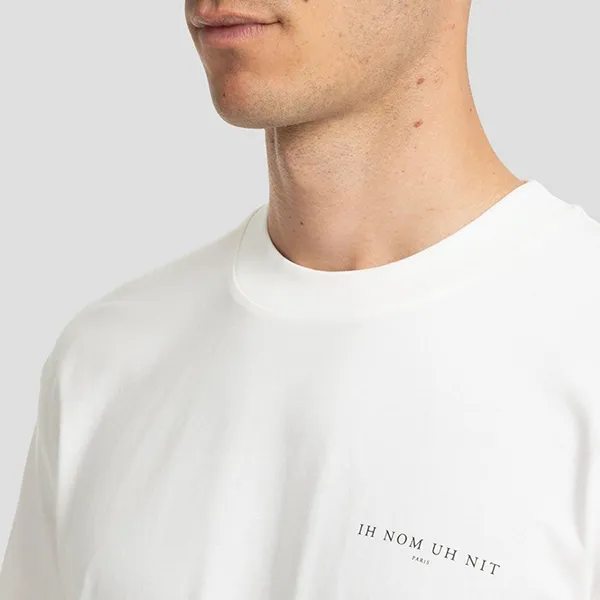 Áo Phông Nam Ih Nom Uh Nit White With Mask Logo Printed Tshirt NUS23231 081 Màu Trắng - Thời trang - Vua Hàng Hiệu