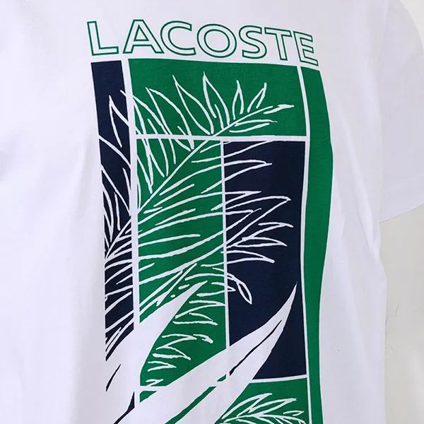 Áo Phông Nam Lacoste Men Regular Fit Cotton TShirt TH3637DG9 Màu Trắng Size 5