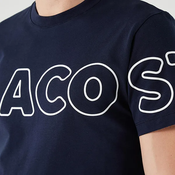 Áo Phông Nam Lacoste Men's Regular Fit TH1741166 Màu Xanh Navy Size 3