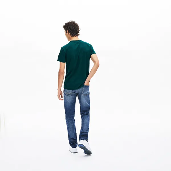 Áo Phông Nam Lacoste Men's Regular Fit TH6709GFS T-Shirt Màu Xanh Green Size 2