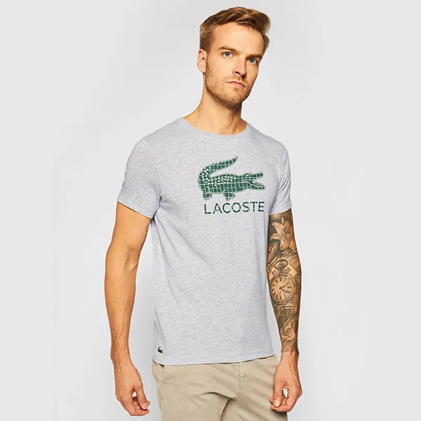 Áo Phông Nam Lacoste TH2090Y9K5 Màu Xám Size 5