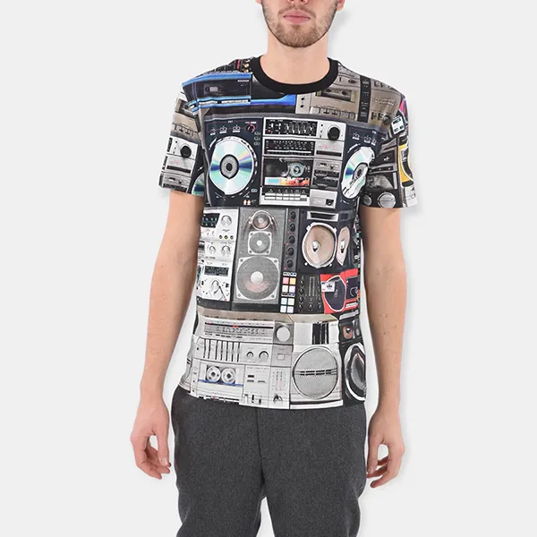 Áo Phông Nam Moschino Men T-Shirt A070255401888 Phối Màu Size XS