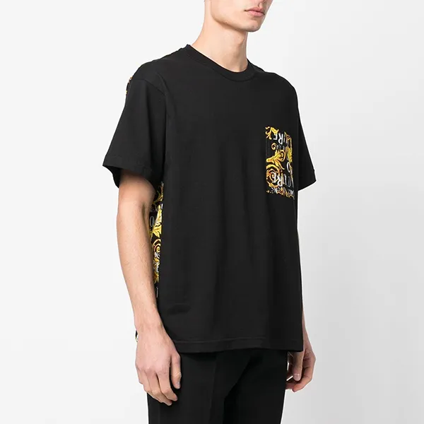 Áo Phông Versace Jeans Couture Logo Baroque T-Shirt 74GAH6R0JS161G89 Màu Đen Size XS - Thời trang - Vua Hàng Hiệu