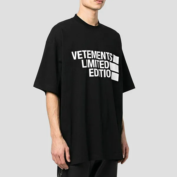 Áo Phông Nam Vetements Black With Logo Printed Tshirt UE63TR161BBLACKWHITE Màu Đen - Thời trang - Vua Hàng Hiệu
