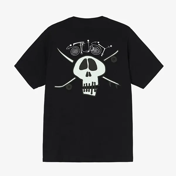 Áo Phông Unisex Stussy Suft Skate Skull Tee Black Tshirt Màu Đen - 3